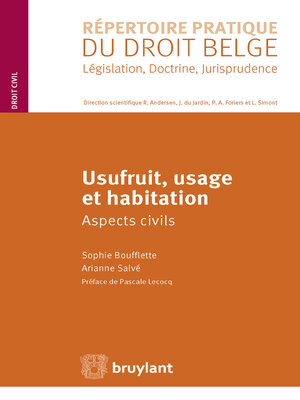 cover image of Usufruit, usage et habitation